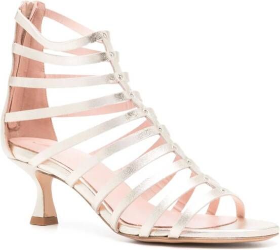 Anna F. 55mm leather sandals Gold
