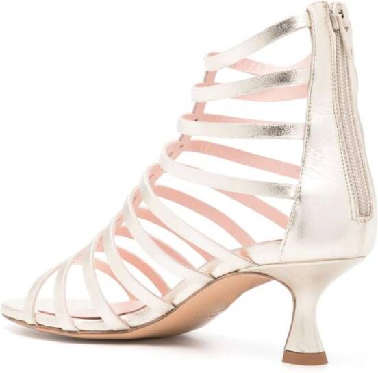 Anna F. 55mm leather sandals Gold