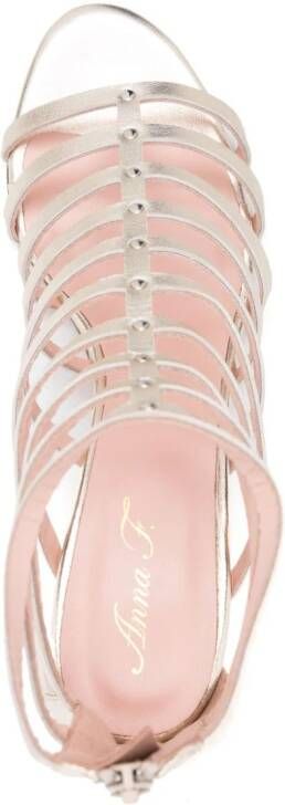 Anna F. 55mm leather sandals Gold