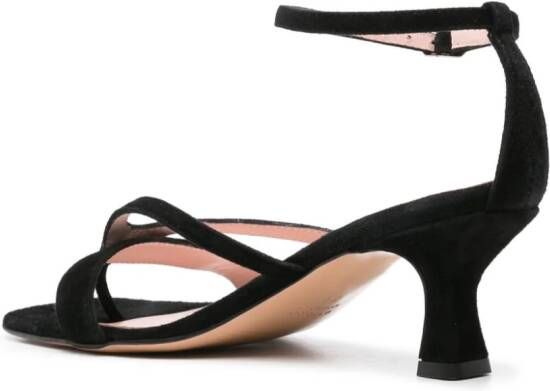 Anna F. 70mm suede sandals Black