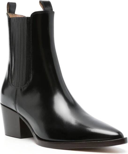 A.P.C. Debbie Santiago 55mm leather boots Black