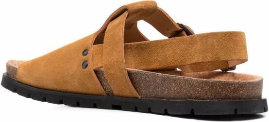 A.P.C. Noe suede slingback sandals Brown