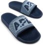 APL: ATHLETIC PROPULSION LABS logo-embossed knitted slides Blue - Thumbnail 4