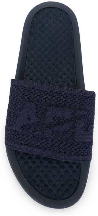 APL: ATHLETIC PROPULSION LABS logo knit strap slides Blue