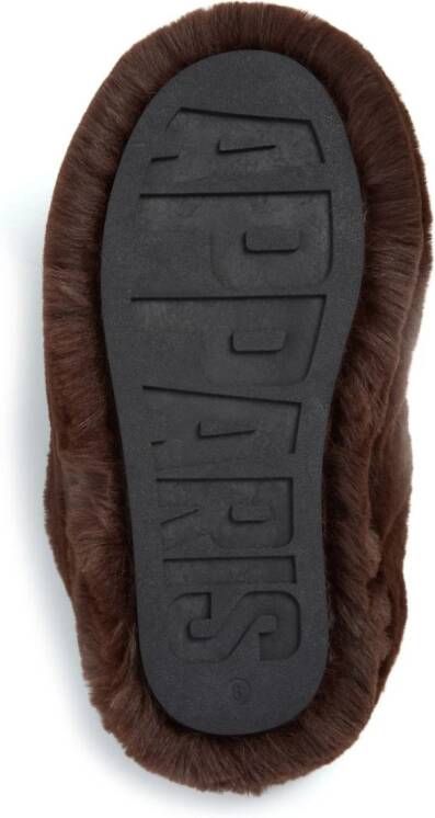 Apparis Astro faux-fur slippers Brown