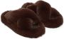 Apparis Biba faux-fur crossover slippers Brown - Thumbnail 2