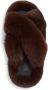 Apparis Biba faux-fur crossover slippers Brown - Thumbnail 3