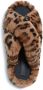 Apparis Biba faux-fur leopard-print crossover slippers Brown - Thumbnail 2