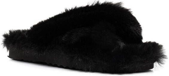 Apparis Biba faux-fur slippers Black