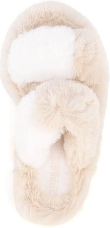 Apparis faux-fur slippers Neutrals