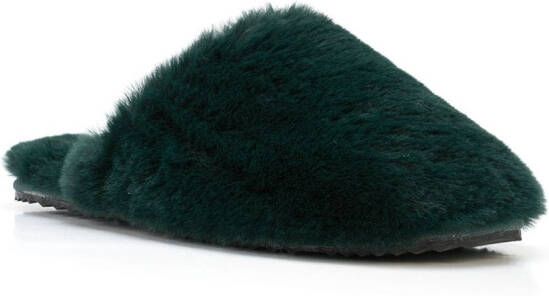 Apparis Melody faux fur slippers Green