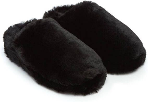 Apparis Misha faux-fur slippers Black