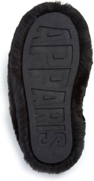 Apparis Misha faux-fur slippers Black