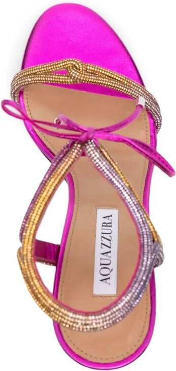 Aquazzura 100mm crystal-embellished sandals Pink