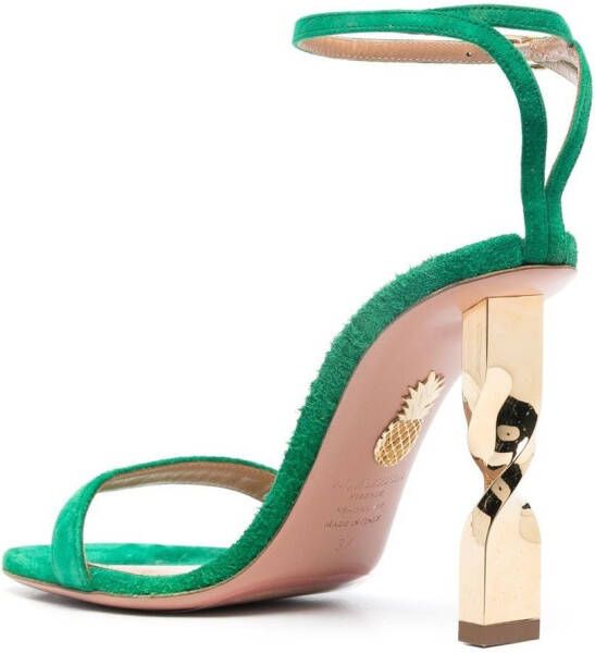 Aquazzura 105mm open-toe sandals Green