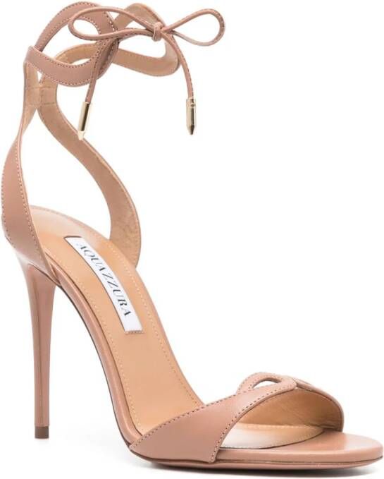 Aquazzura 105mm Tessa leather sandals Pink