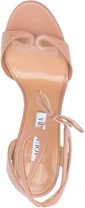 Aquazzura 105mm Tessa leather sandals Pink