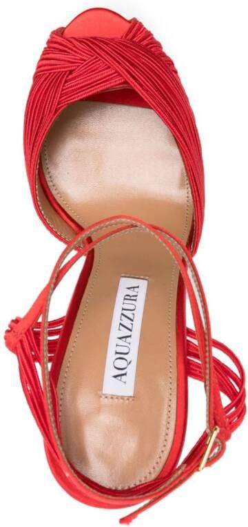 Aquazzura 135mm twist detail sandals Red