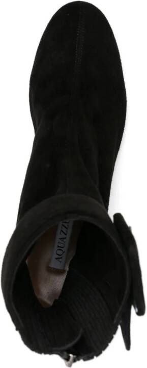 Aquazzura 55mm decorative-buckle detail suede boots Black