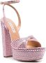 Aquazzura 65mm crystal-embellished platform sandals Pink - Thumbnail 2