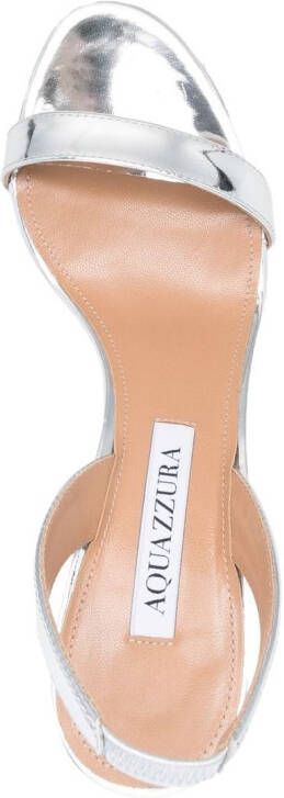 Aquazzura So Nude 85mm slingback sandals Silver