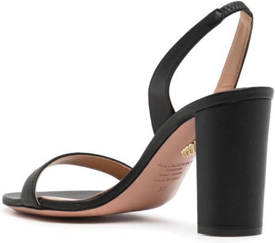 Aquazzura 95mm open-toe leather sandals Black