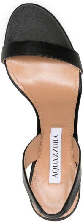 Aquazzura 95mm open-toe leather sandals Black