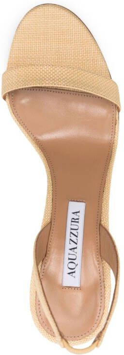 Aquazzura 95mm single-strap leather sandals Neutrals