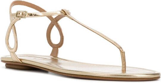 Aquazzura Almost Bare flat sandals Metallic