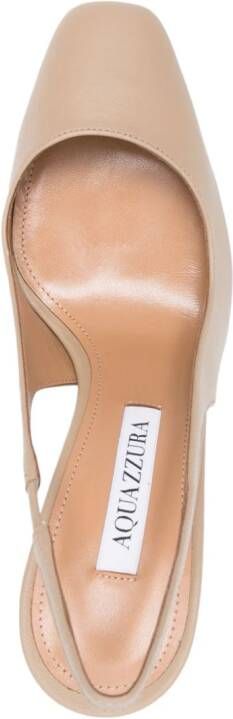 Aquazzura Amore 100mm leather pumps Neutrals