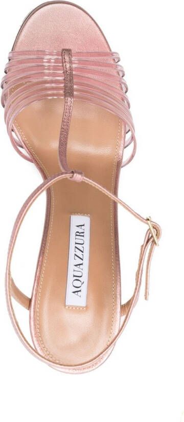Aquazzura Amore Mio 105mm leather sandals Pink