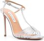Aquazzura Amore Mio Crystal 105mm leather sandals Silver - Thumbnail 2