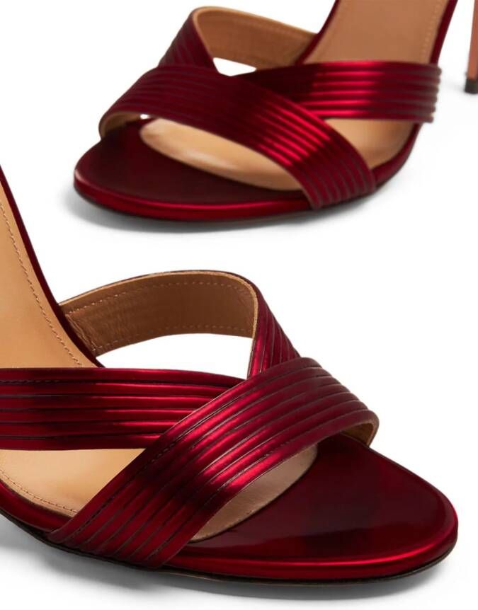 Aquazzura Ari 105mm tie-fastening sandals Red
