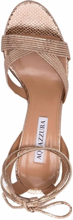 Aquazzura Ari leather sandals Gold