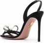 Aquazzura Babe 105 embellished-bow sandals Black - Thumbnail 3