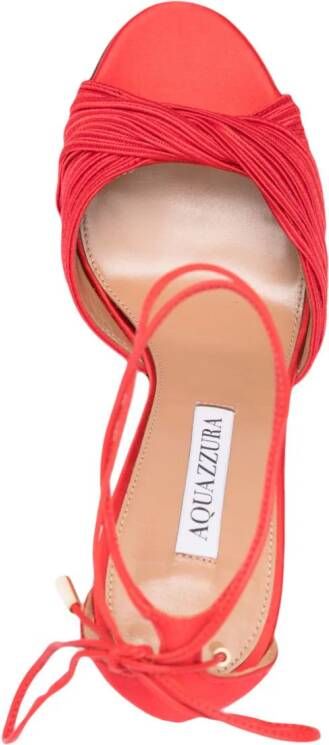 Aquazzura Bellini Beauty 105mm leather sandals Red