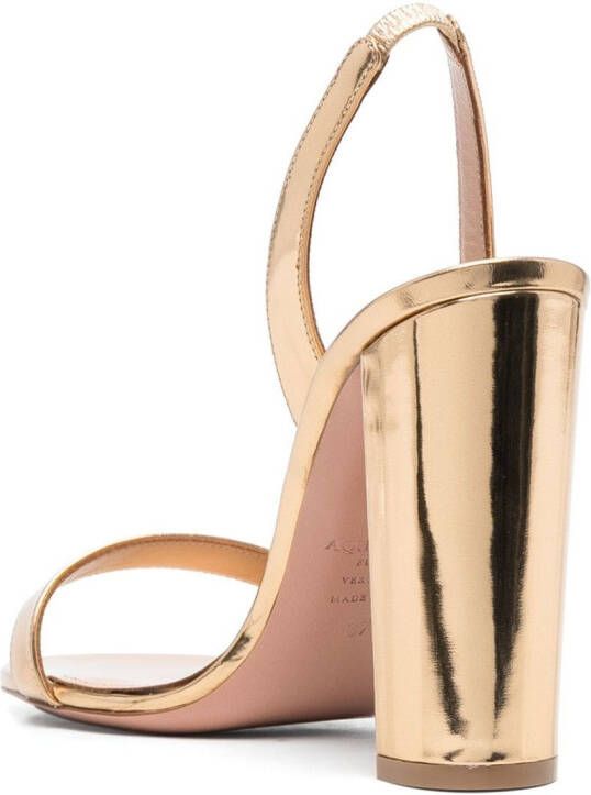 Aquazzura block-heel open toe sandals Gold