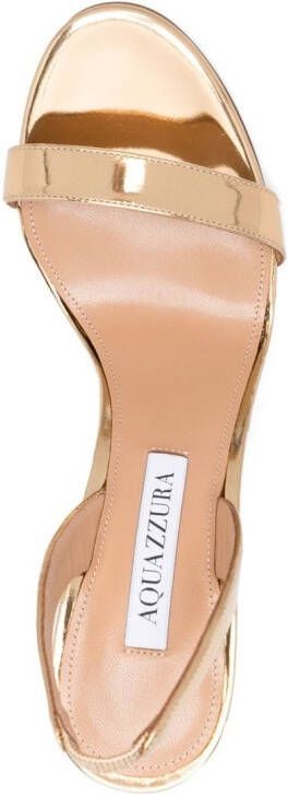 Aquazzura block-heel open toe sandals Gold