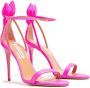 Aquazzura Bow Tie 105mm raffia sandals Pink - Thumbnail 2