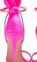 Aquazzura Bow Tie 105mm raffia sandals Pink - Thumbnail 4