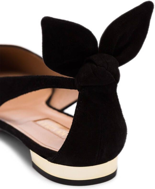 Aquazzura Bow Tie ballerina shoes Black