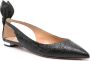 Aquazzura Bow Tie leather ballerina shoes Black - Thumbnail 2