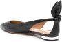 Aquazzura Bow Tie leather ballerina shoes Black - Thumbnail 3