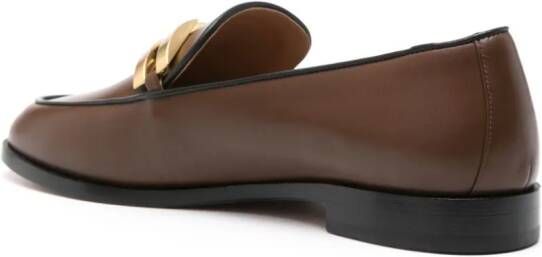 Aquazzura Brandi leather loafers Brown