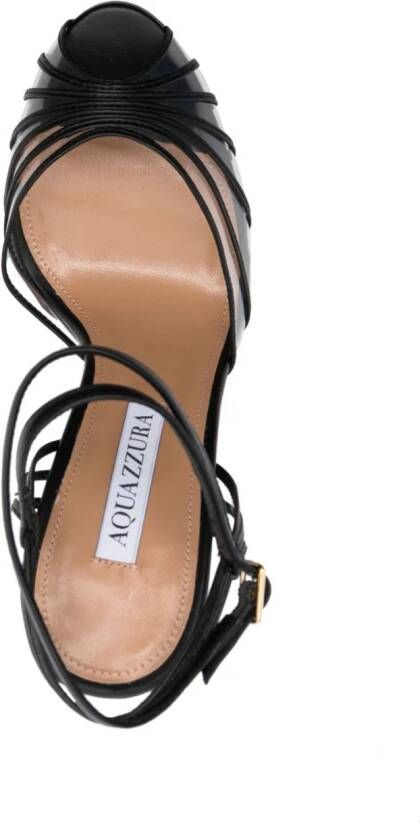 Aquazzura Call Me 130mm wedge sandals Black