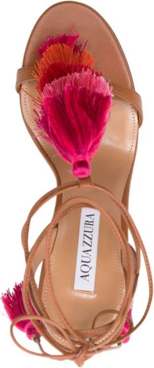 Aquazzura Capri Tassel 105mm sandals Brown