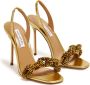 Aquazzura Chain of Love 105mm sandals Gold - Thumbnail 4