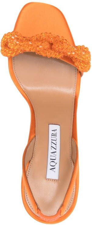 Aquazzura Chain Of Love 115mm slingback sandals Orange