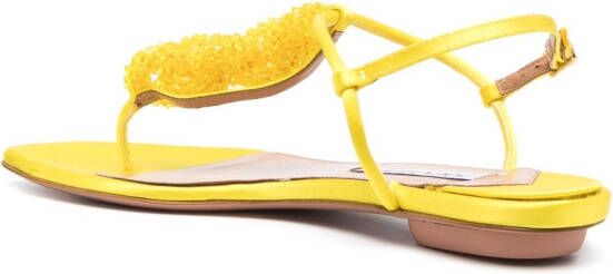 Aquazzura Chain of Love flat sandals Yellow