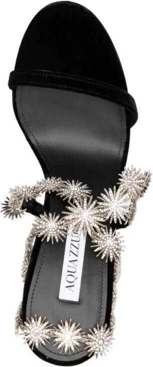 Aquazzura Comet 110mm crystal-embellished sandals Black